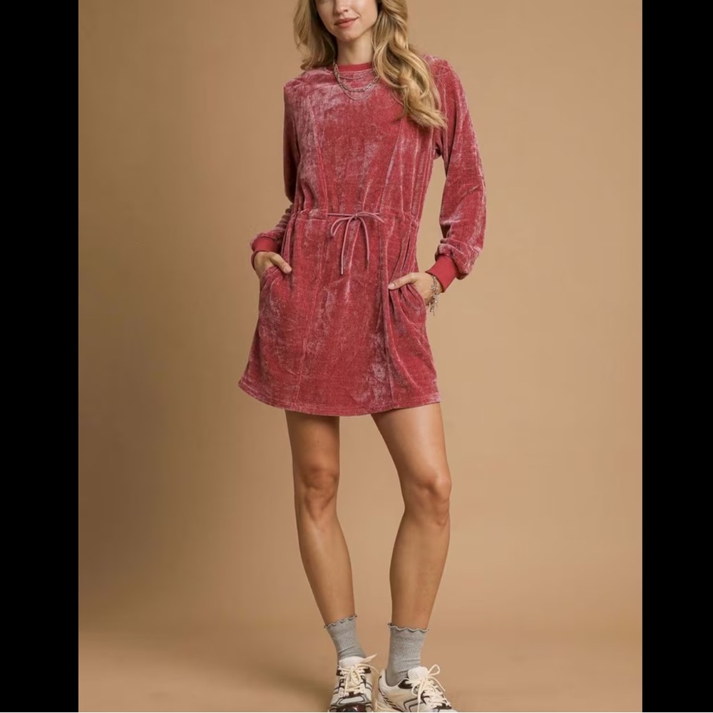 NWT Umgee Velour Mini Dress
